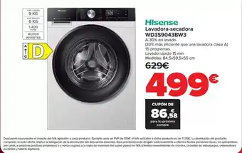 Carrefour Hisense - lavadora-secadora wd3s9043bw3 oferta