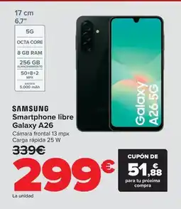 Carrefour Samsung - smartphone libre galaxy a26 oferta