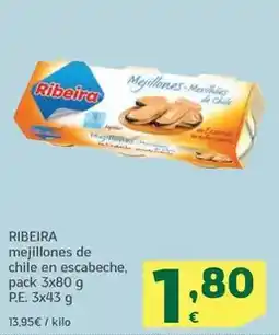 HiperDino Ribeira - mejillones de chile en escabeche oferta