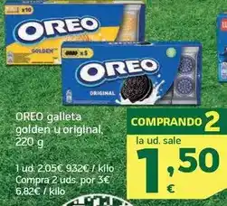 HiperDino Oreo - galleta golden u original oferta