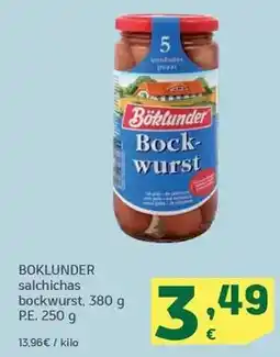 HiperDino Boklunder - salchichas bockwurst oferta