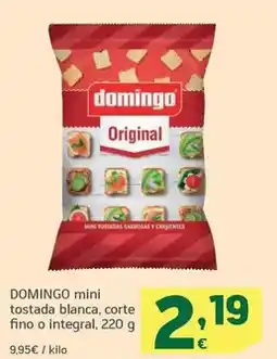 HiperDino Domingo - mini tostada blanca oferta