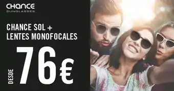 Vista Óptica Sol - chance + lentes monofocales oferta