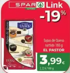 Spar La Palma El pastor - tapas de queso surtido oferta