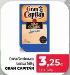 Spar La Palma Gran capitán - queso semicurado lonchas oferta