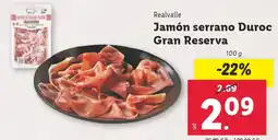 Lidl Jamón serrano Duroc Gran Reserva oferta