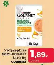 Spar La Palma Gourmet - snack para gato pure nature's creations pollo oferta