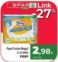 Spar La Palma Foxy - papel cocina mega3 oferta