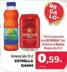 Spar La Palma Estrella damm - cerveza lata oferta