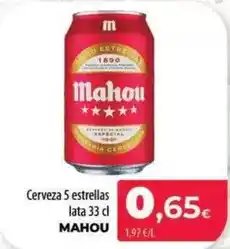 Spar La Palma Mahou - cerveza 5 estrellas oferta