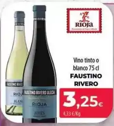 Spar La Palma Faustino rivero - vino tinto o blanco oferta