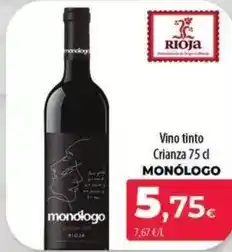 Spar La Palma Monólogo - vino tinto crianza oferta