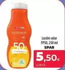 Spar La Palma Spar - locion solar fp50 oferta