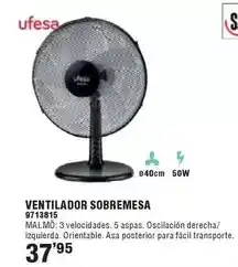 Optimus Ufesa - ventilador sobremesa oferta