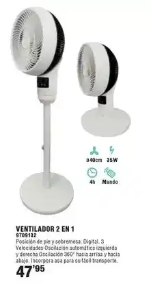 Optimus Ventilador 2 en 1 oferta