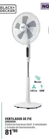 Optimus Black & decker - ventilador de pie oferta