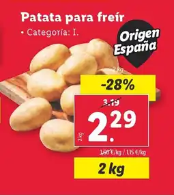 Lidl Patata para freír oferta