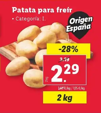 Lidl Patata para freír oferta