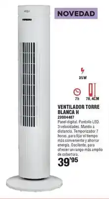Optimus Ventilador torre blanca oferta