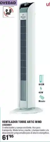 Optimus Ventilador torre artic wind oferta