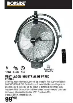 Optimus Ventilador industrial de pared oferta