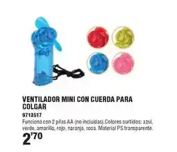 Optimus Ventilador mini con cuerda para colgar oferta
