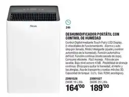 Optimus Deshumidificador portátil con control de humedad oferta