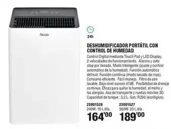 Optimus Deshumidificador portátil con control de humedad oferta