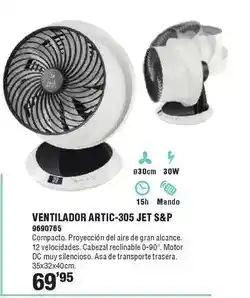 Optimus S&p - ventilador artic-305 jet s&p oferta