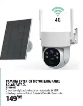 Optimus Camara exterior motorizada panel solar patrol oferta