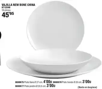 Optimus Vajilla new bone china oferta