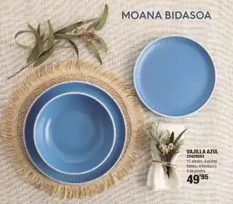 Optimus Vajilla azul oferta