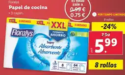 Lidl FLORALYS Papel de cocina oferta