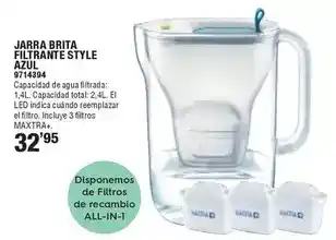 Optimus Jarra brita filtrante style azul oferta