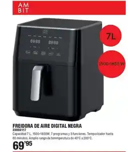 Optimus Freidora de aire digital negra oferta