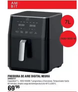 Optimus Freidora de aire digital negra oferta