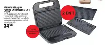 Optimus Sandwichera con placa extraíables 2 em 1 oferta