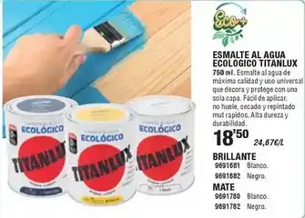 Optimus Esmalte al agua ecológico titanlux oferta