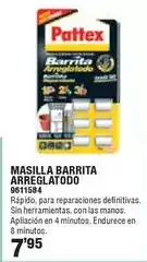 Optimus Pattex - masilla barrita arreglatodo oferta