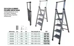 Optimus Escalera aluminio peldano ancho rubik oferta