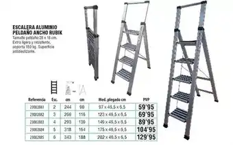Optimus Escalera aluminio peldano ancho rubik oferta