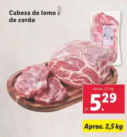 Lidl Cabeza de lomo de cerdo oferta