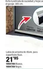 Optimus Labio de arrastre de 45cm, para superficies lisas. 1004708 blanco oferta