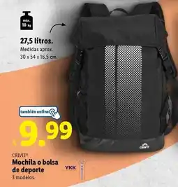 Lidl Crivit - mochila o bolsa de deporte oferta