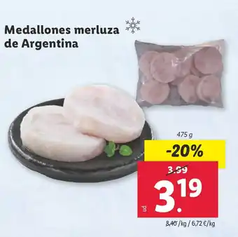 Lidl Medallones merluza de Argentina oferta