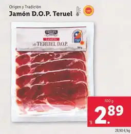 Lidl ORIGEN Y TRADICION Jamón D.O.P. Teruel oferta