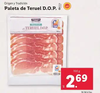 Lidl ORIGEN Y TRADICION Paleta de Teruel D.O.P. oferta