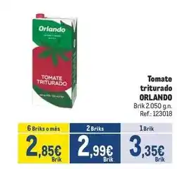 Makro Orlando - tomate triturado oferta