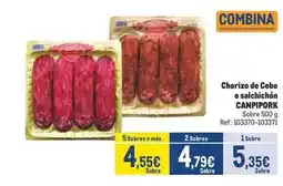 Makro Canpipork - chorizo de cebo o salchichon oferta