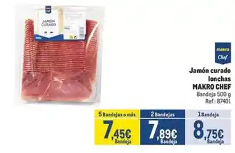 Makro Makro - jamon curado lonchas oferta